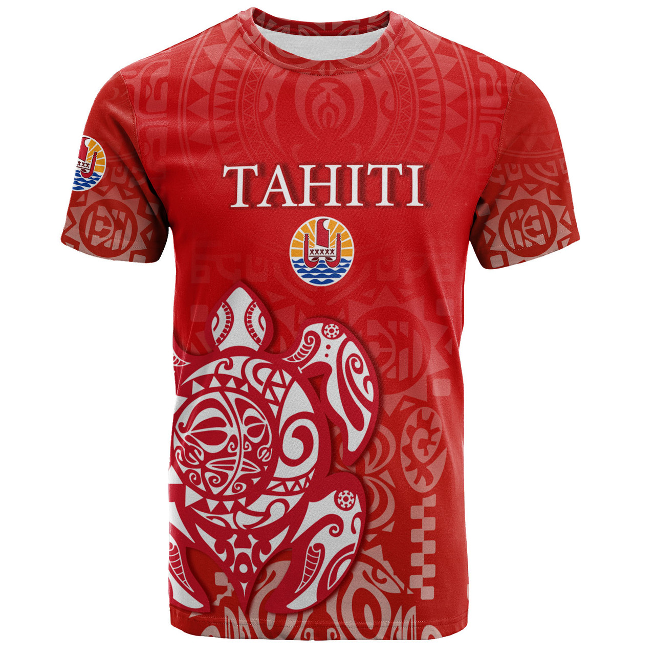 Tahiti T-Shirt Tahitian Tribal Tattoos Style