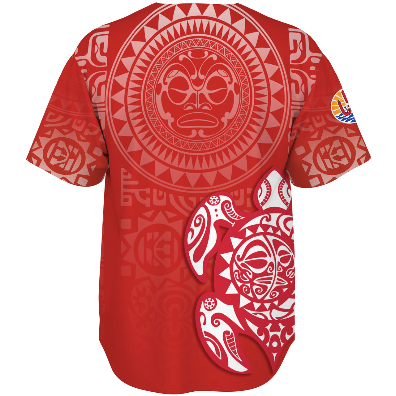 Tahiti Baseball Shirt Tahitian Tribal Tattoos Style