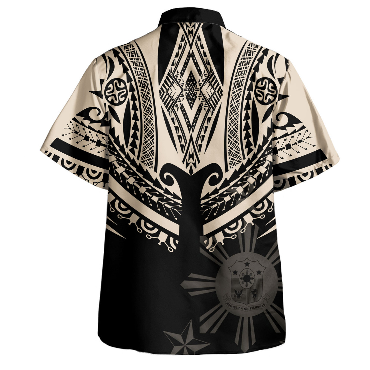 Philippines Filipinos Custom Personalised Hawaiian Shirt Filipinos Coat Of Arms Tribal Tattoo Style