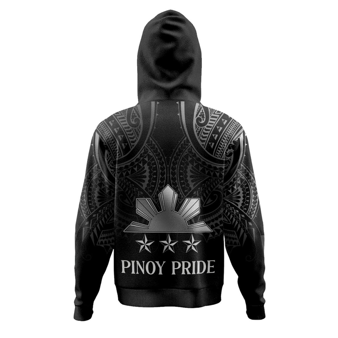 Philippines Filipinos Custom Personalised Hoodie Black Sun And Stars Tribal Tatau Design