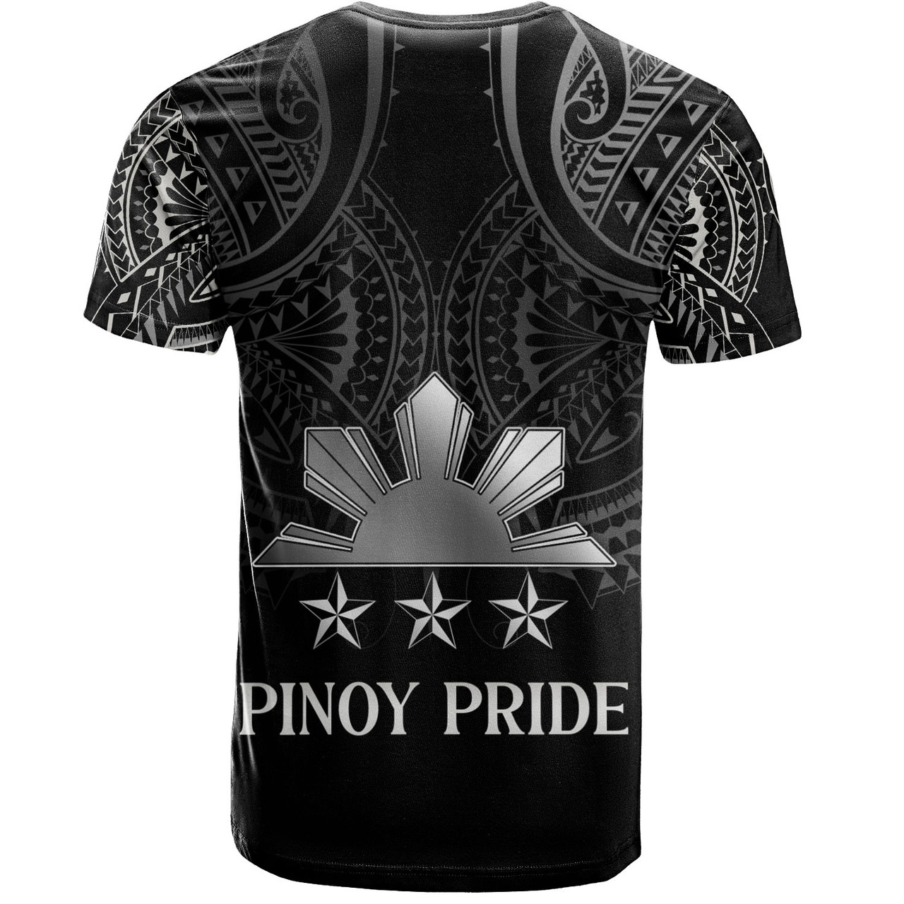 Philippines Filipinos Custom Personalised T-Shirt Black Sun And Stars Tribal Tatau Design