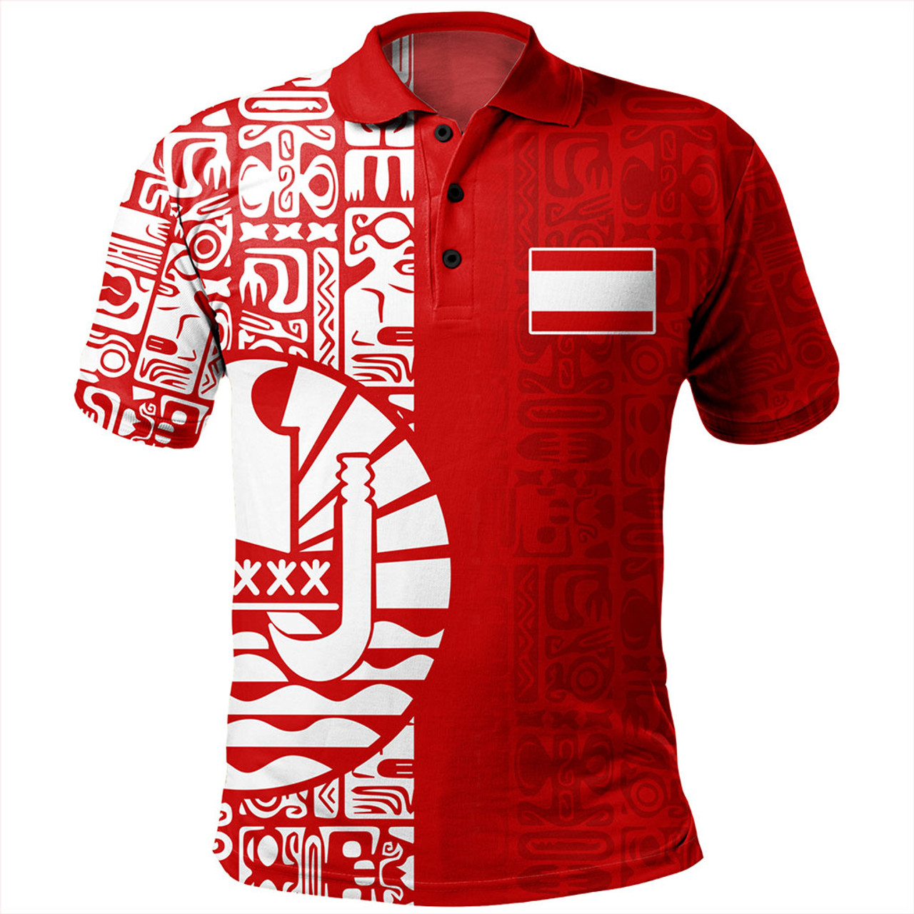 Tahiti Polo Shirt Pattern Tribal