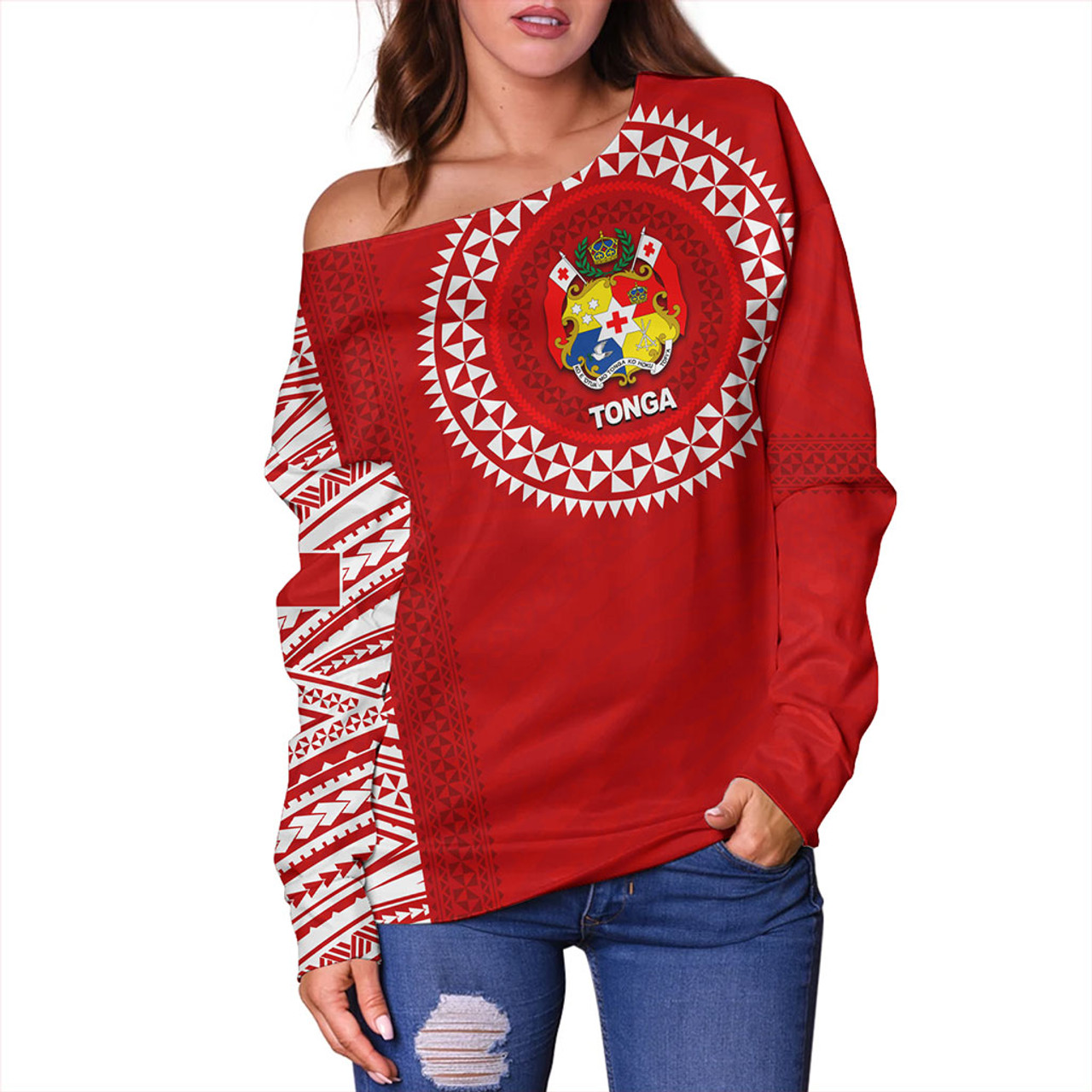 Tonga Off Shoulder Sweatshirt Newest Style