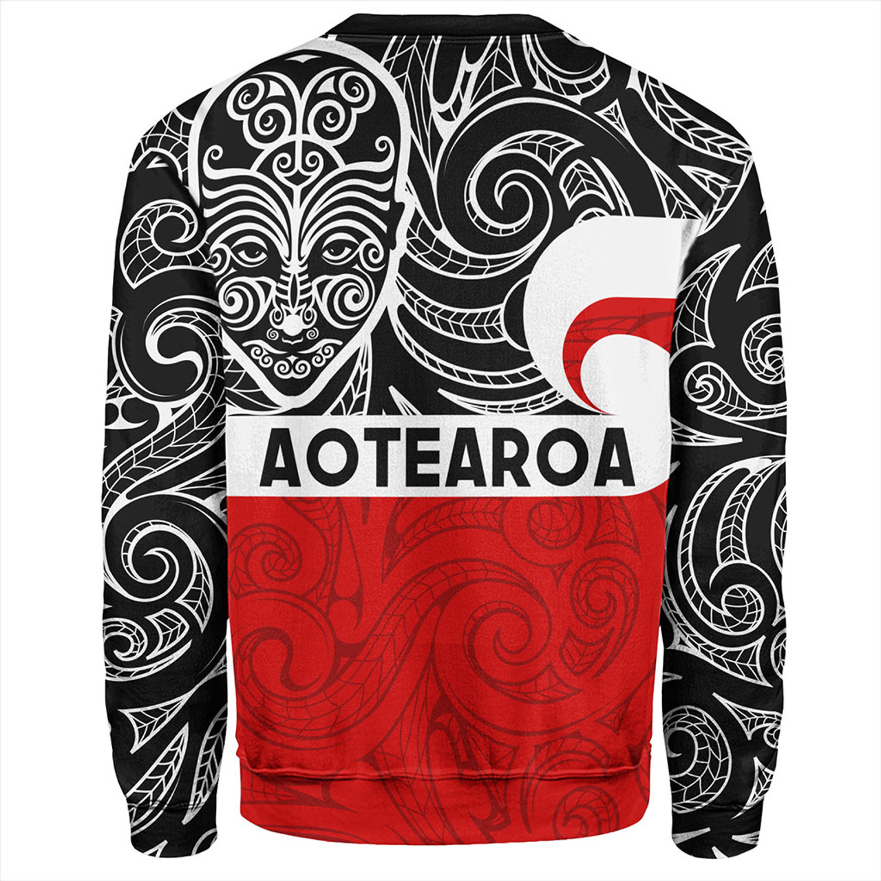 New Zealand Sweatshirt Aotearoa Maori Haka Face