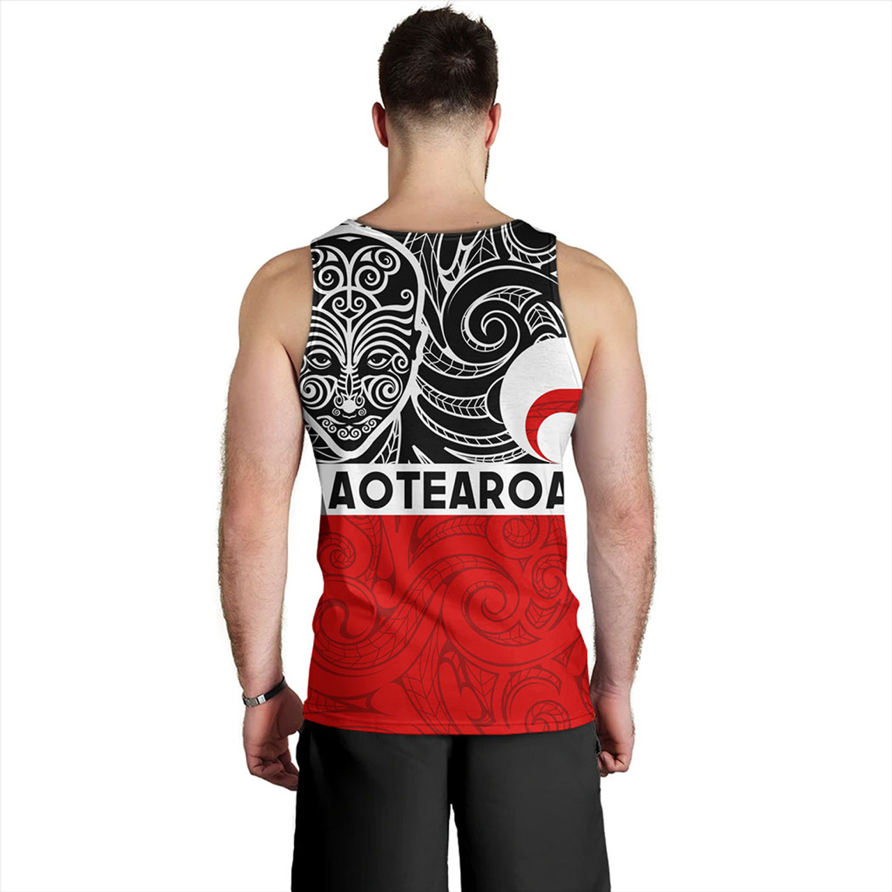 New Zealand Tank Top Aotearoa Maori Haka Face