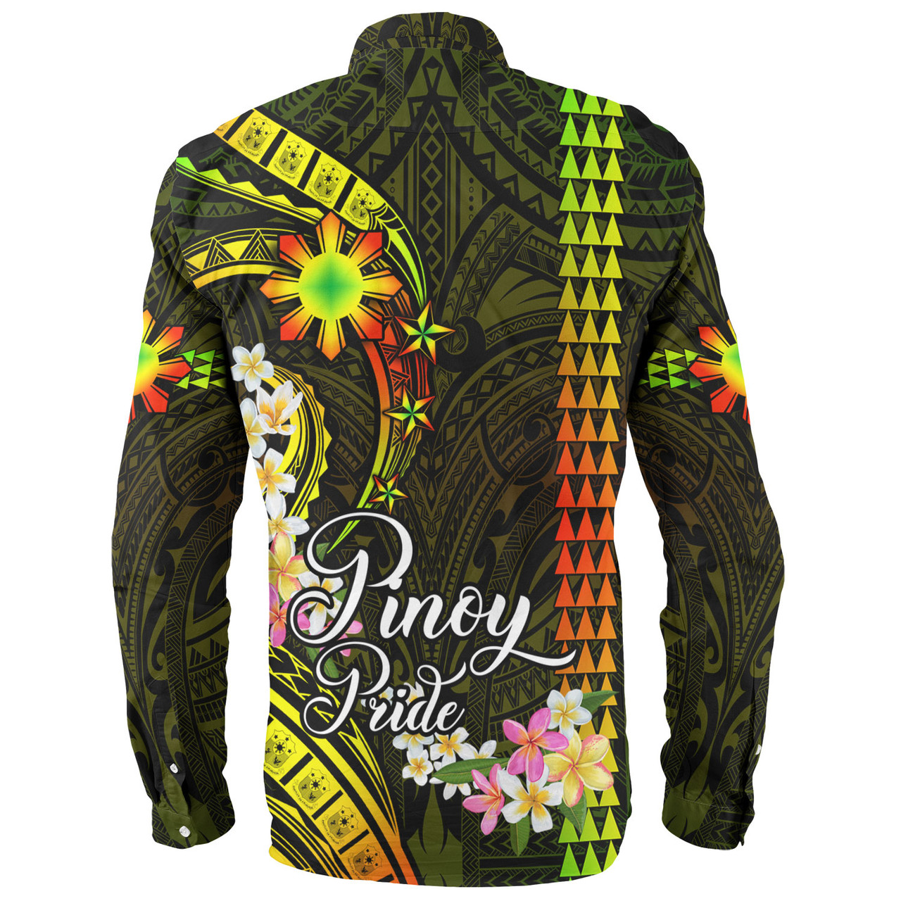 Philippines Filipinos Long Sleeve Shirt Pinoy Pride Tribal Patterns Curve Style