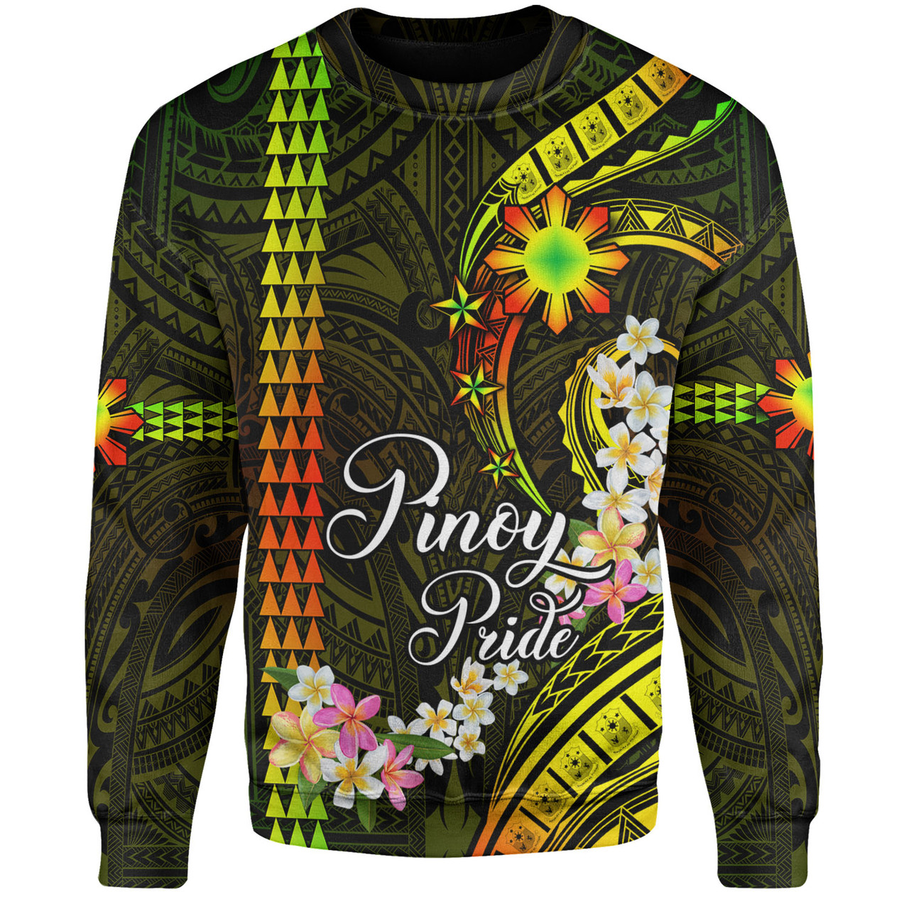 Philippines Filipinos Sweatshirt Pinoy Pride Tribal Patterns Curve Style