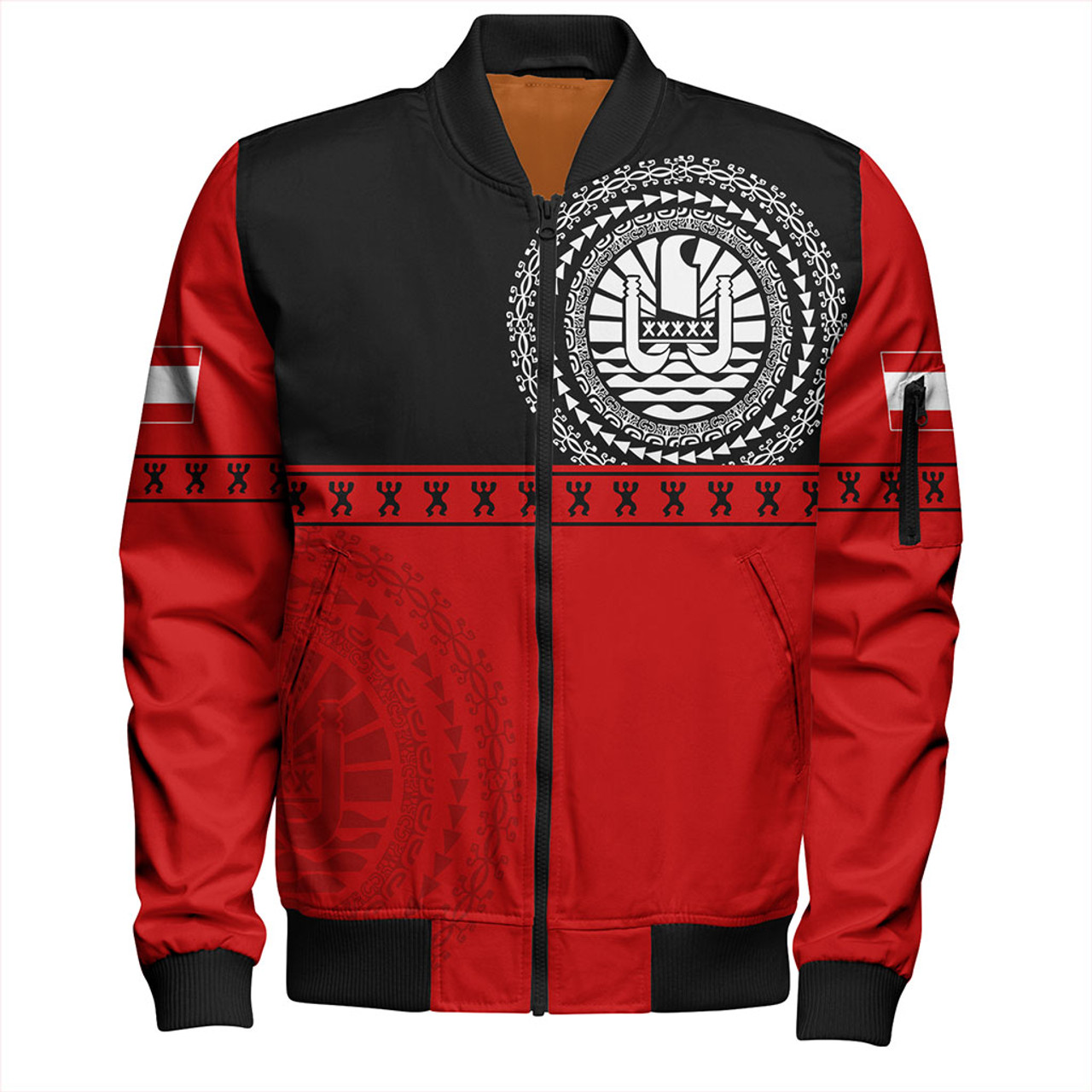 Tahiti Bomber Jacket Tribal Tattoo Design