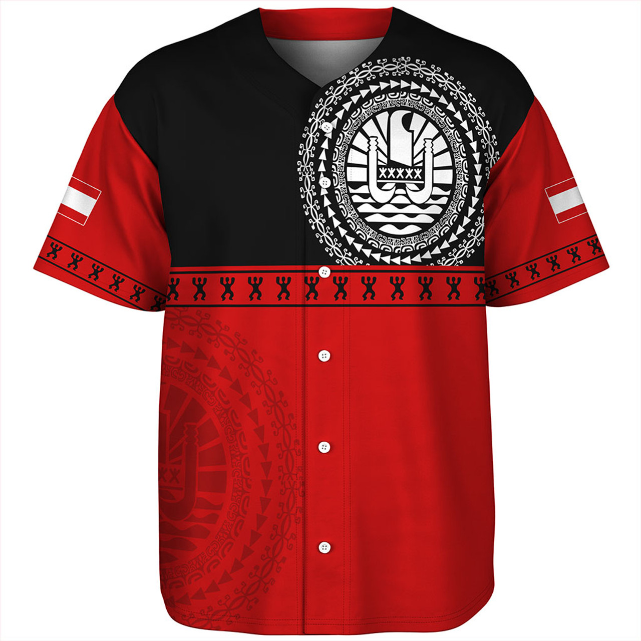 Tahiti Baseball Shirt Tribal Tattoo Design