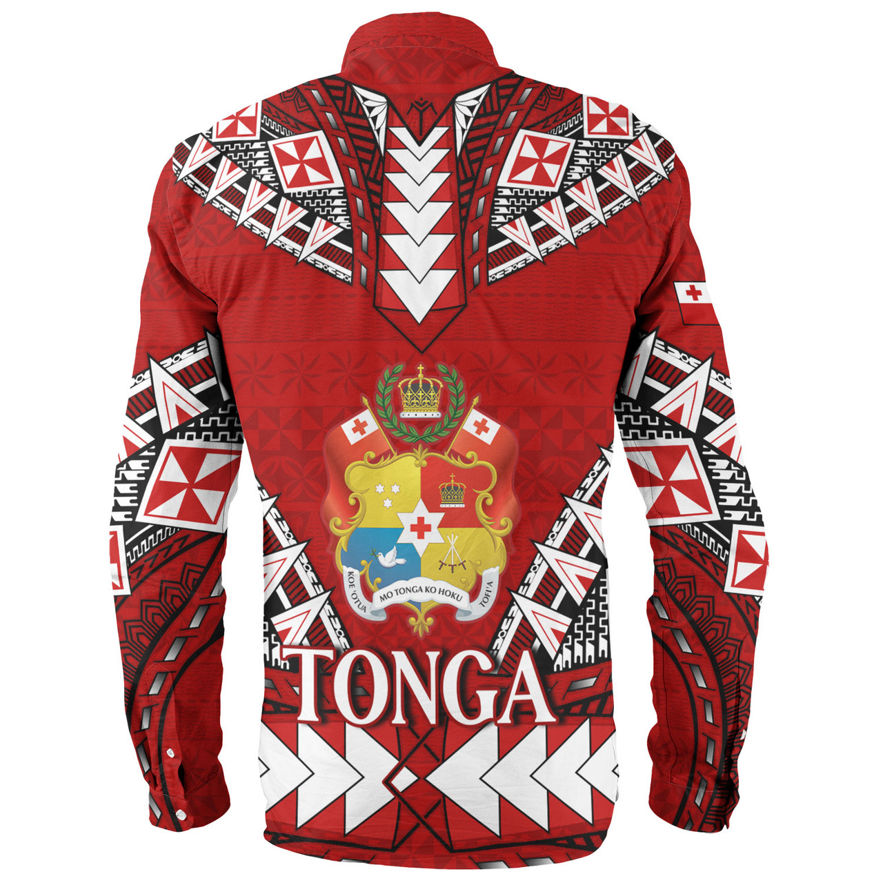 Tonga Long Sleeve Shirt Kingdom Of Tonga Tribal Patterns