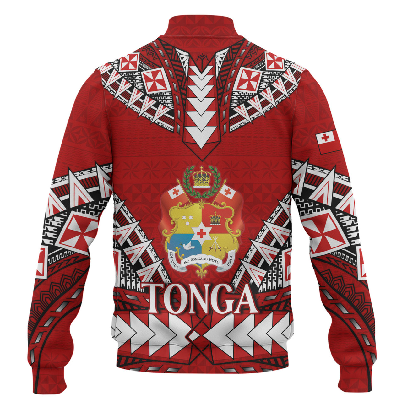 Tonga Baseball Jacket Kingdom Of Tonga Tribal Patterns