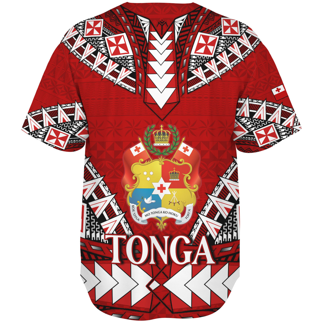 Tonga Baseball Shirt Kingdom Of Tonga Tribal Patterns