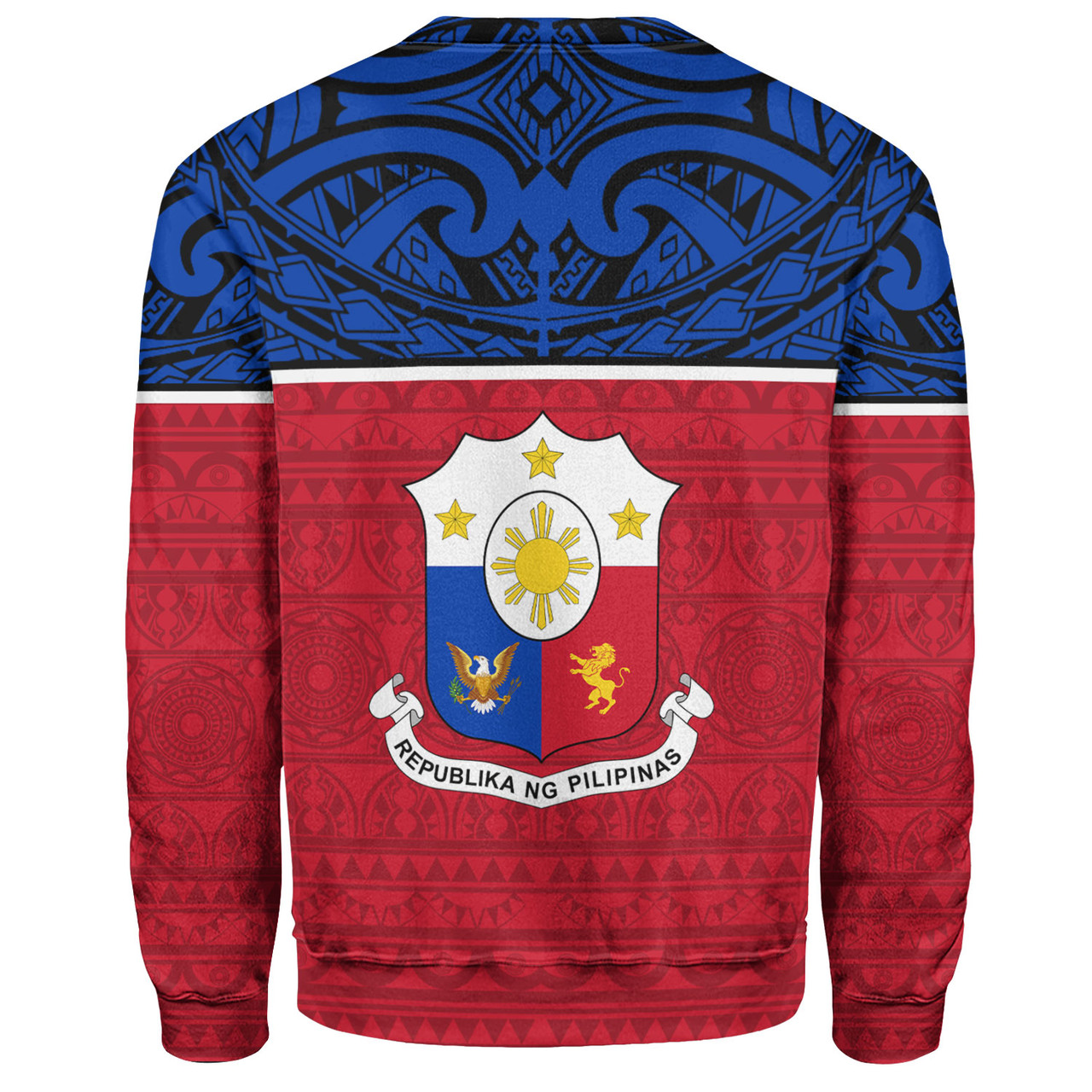 Philippines Filipinos Custom Personalised Sweatshirt Coat Of Arms Tribal Patterns Style