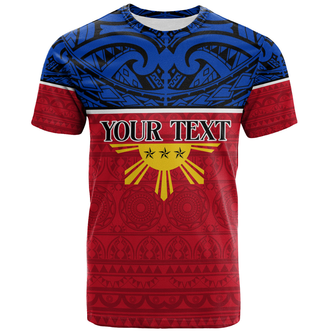 Philippines Filipinos Custom Personalised T-Shirt Coat Of Arms Tribal Patterns Style