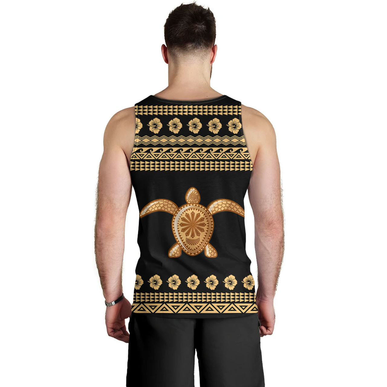 Hawaii Custom Personalised Tank Top Aloha Turtle With Traditional Hawaiian