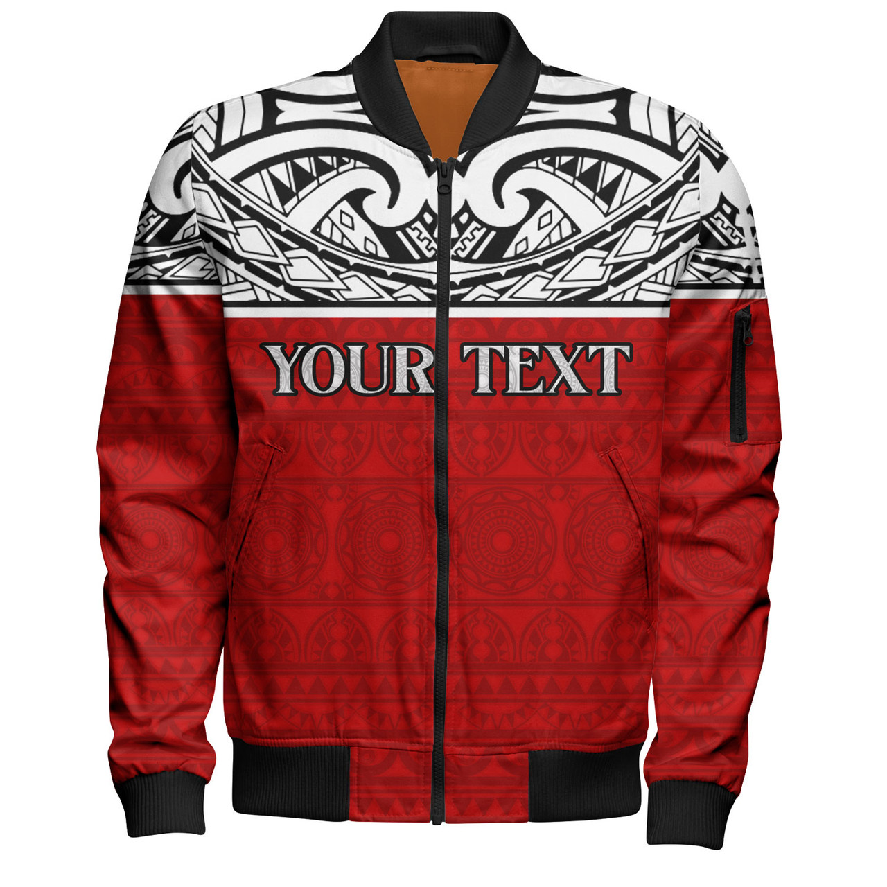 Tahiti Custom Personalised Bomber Jacket Coat Of Arms Polynesia Patterns Style