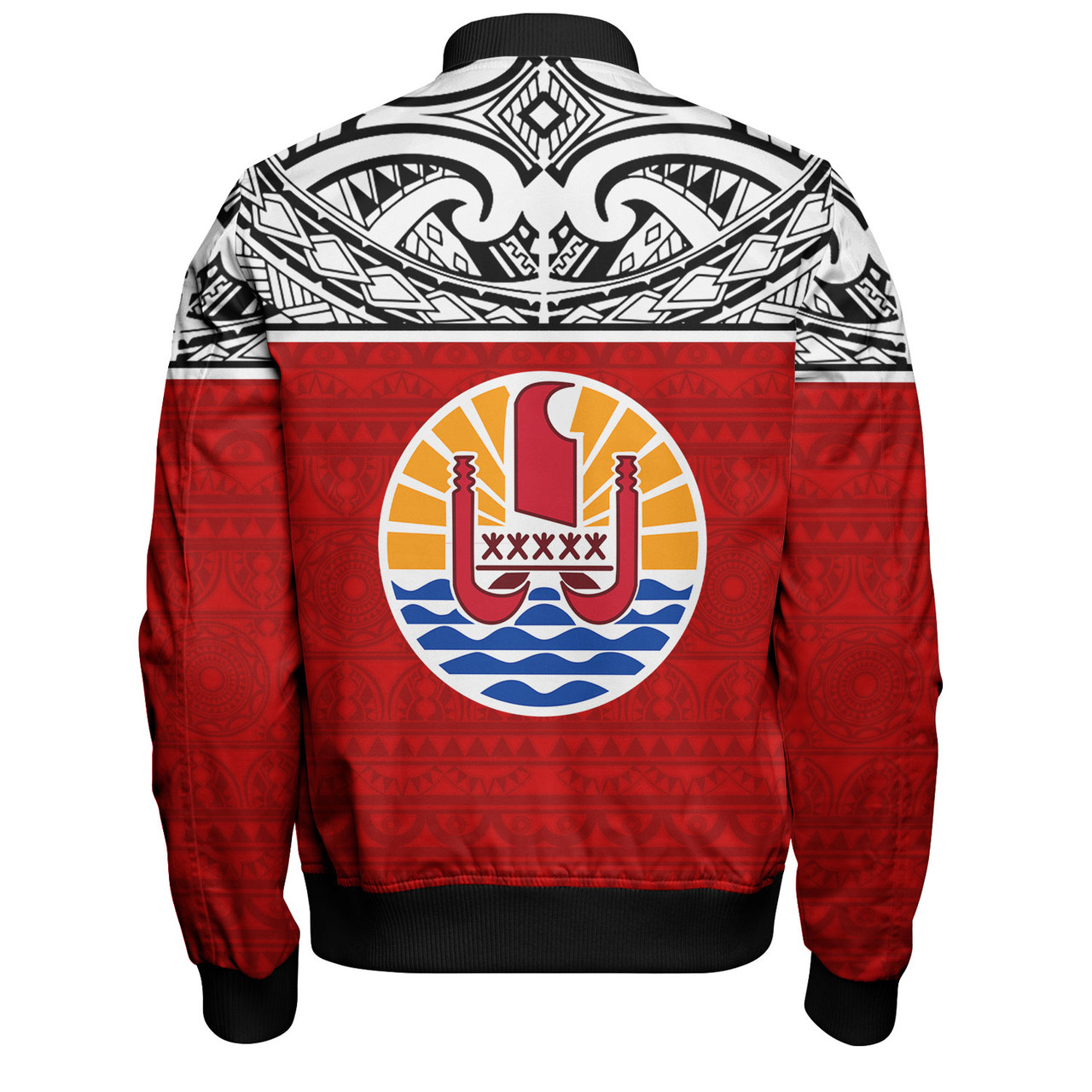 Tahiti Custom Personalised Bomber Jacket Coat Of Arms Polynesia Patterns Style