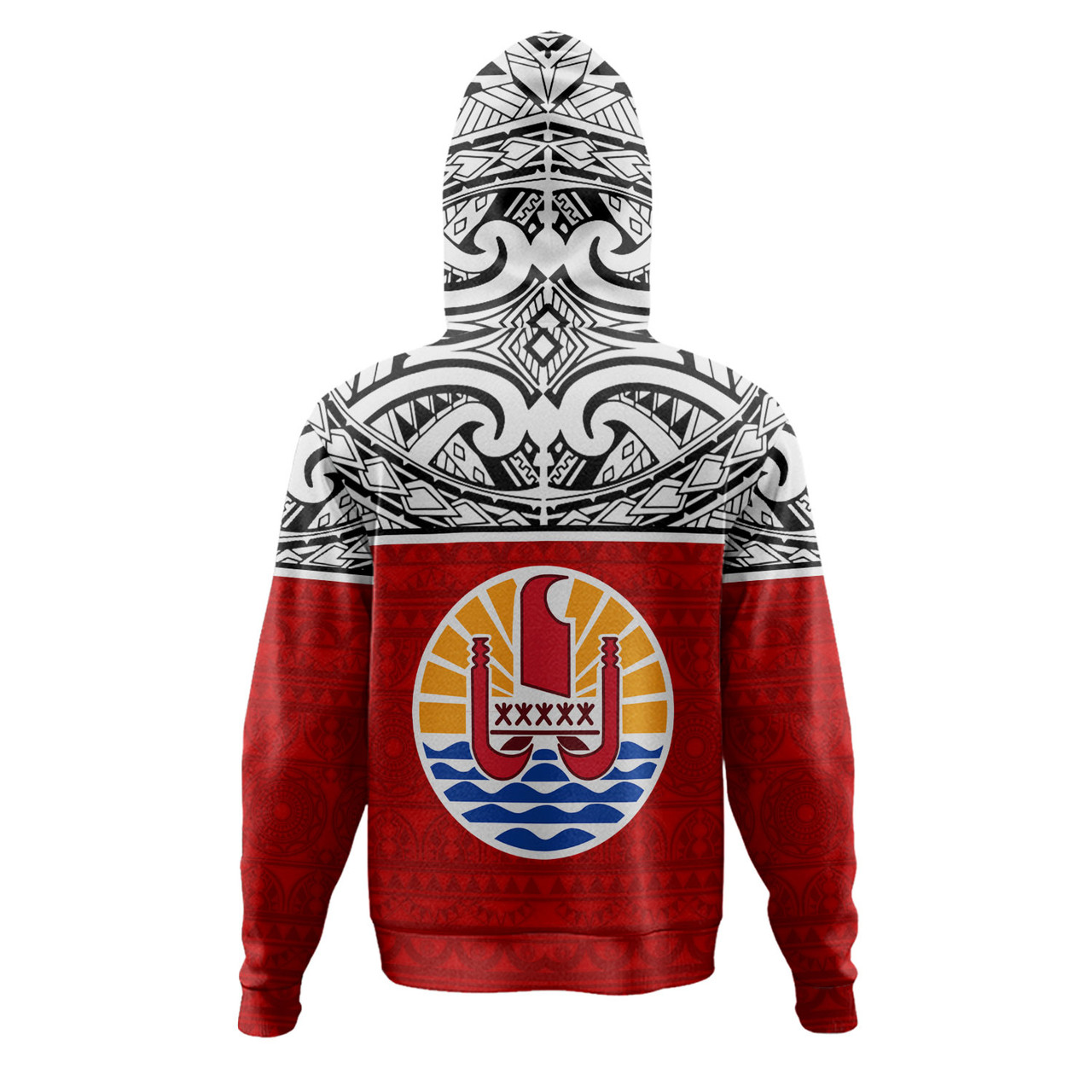 Tahiti Custom Personalised Hoodie Coat Of Arms Polynesia Patterns Style