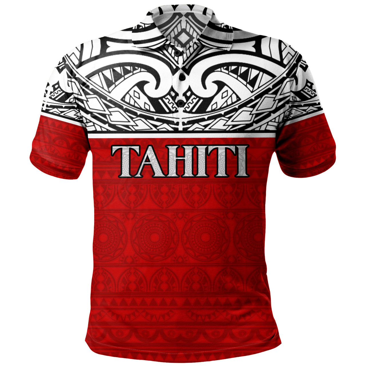 Tahiti Custom Personalised Polo Shirt Coat Of Arms Polynesia Patterns Style