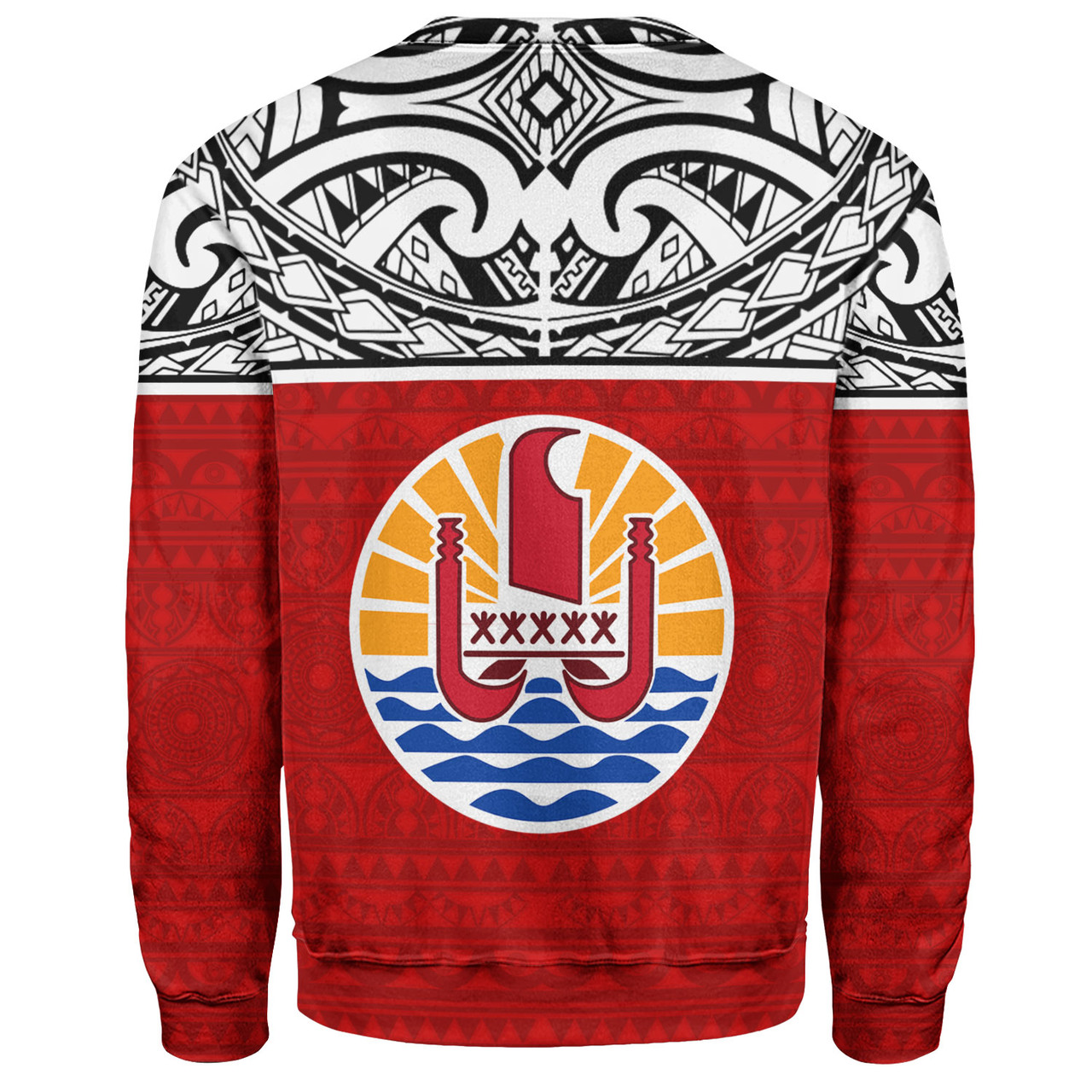 Tahiti Custom Personalised Sweatshirt Coat Of Arms Polynesia Patterns Style