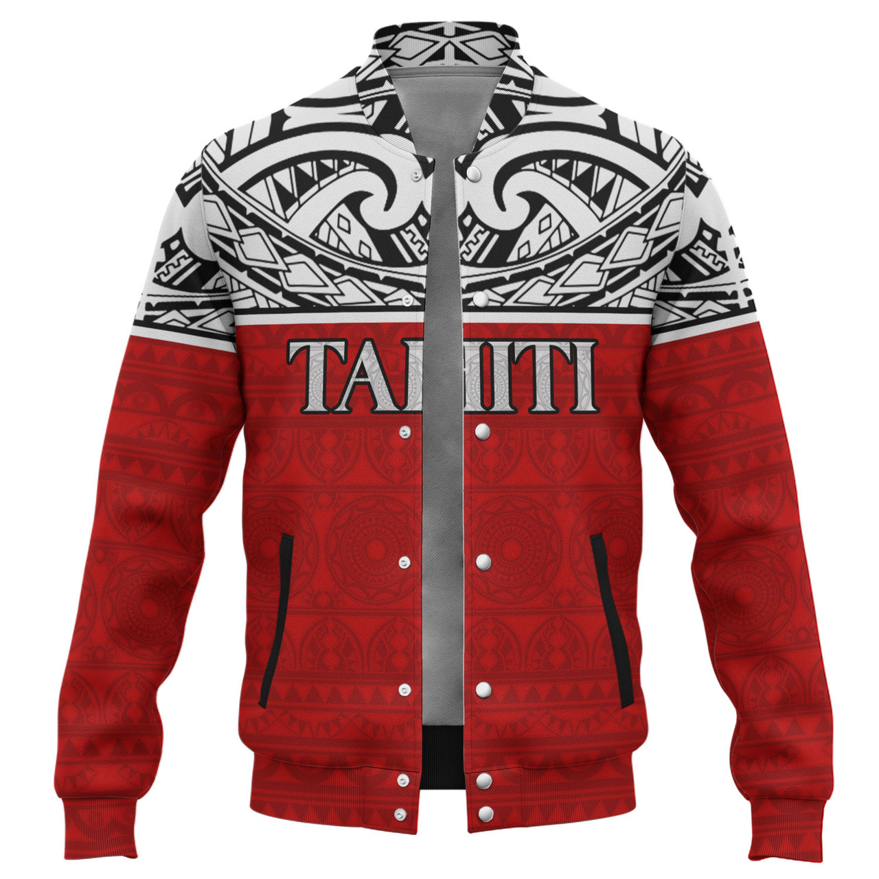 Tahiti Custom Personalised Baseball Jacket Coat Of Arms Polynesia Patterns Style