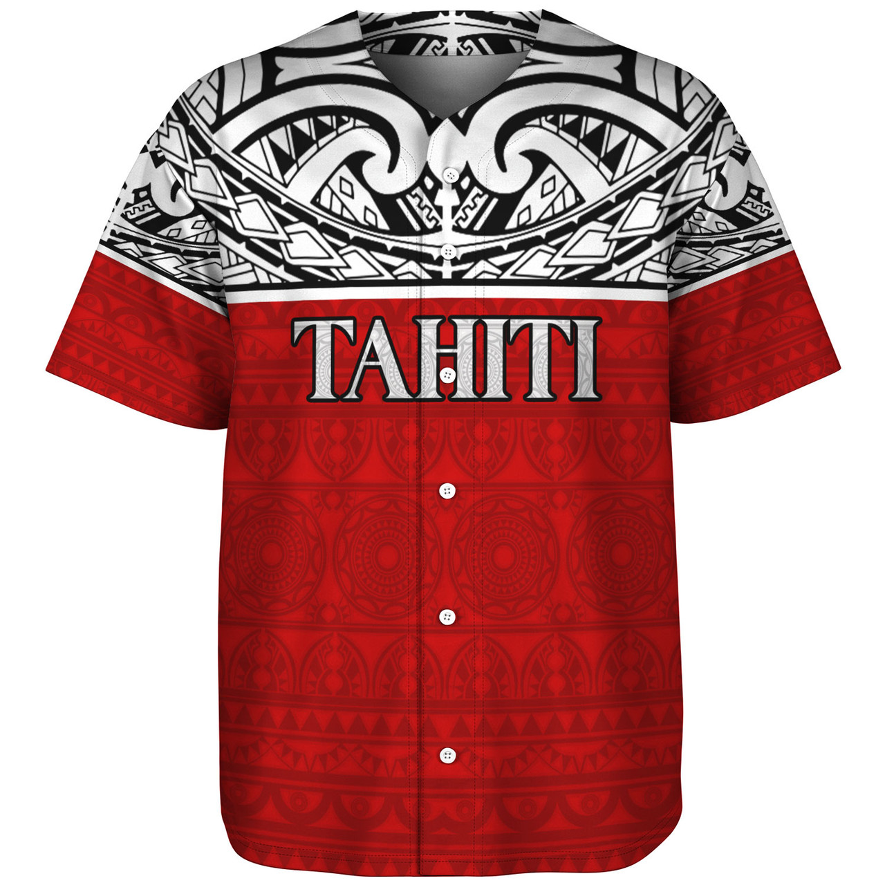 Tahiti Custom Personalised Baseball Shirt Coat Of Arms Polynesia Patterns Style