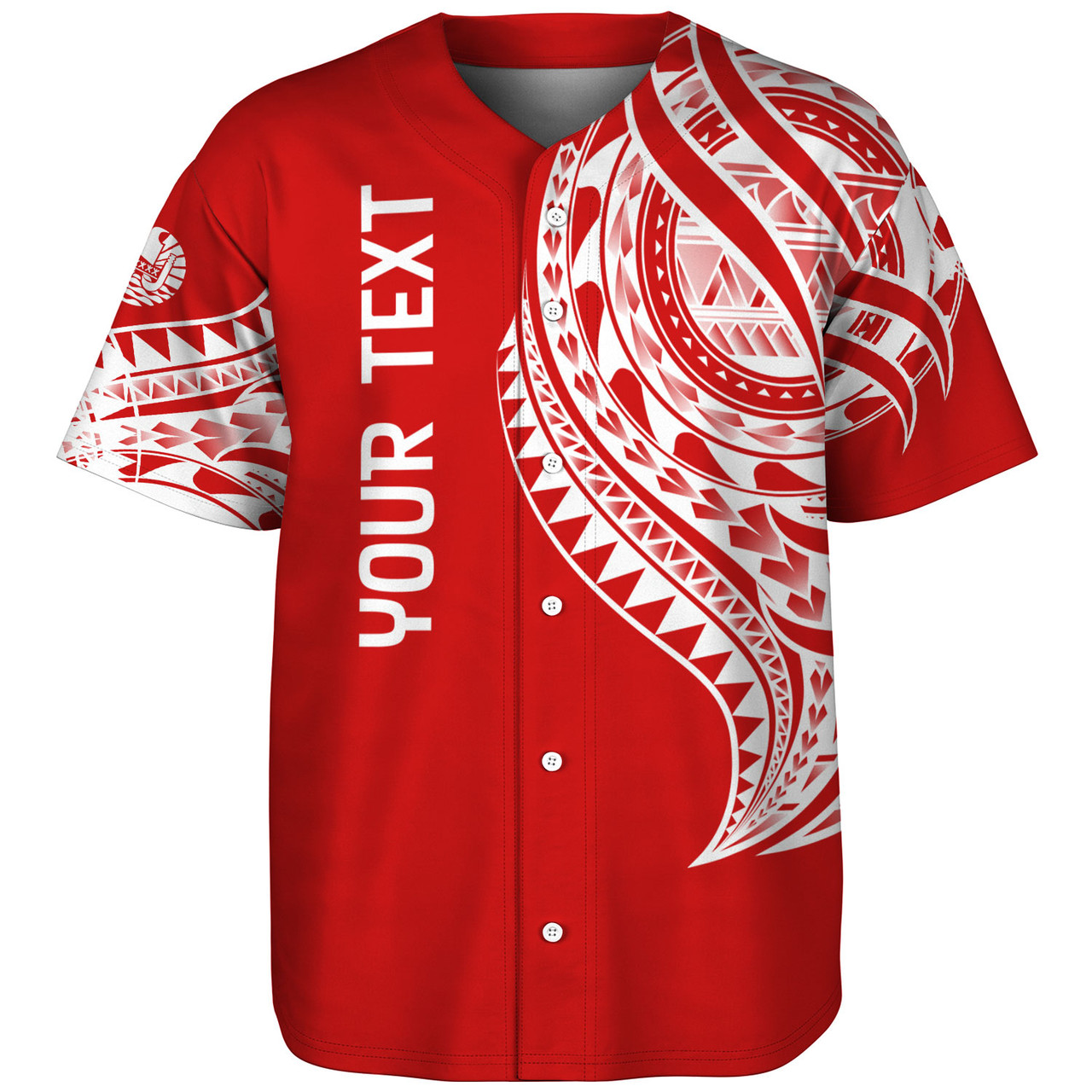 Tahiti Custom Personalised Baseball Shirt Tatau White Patterns With Coat Of Arms
