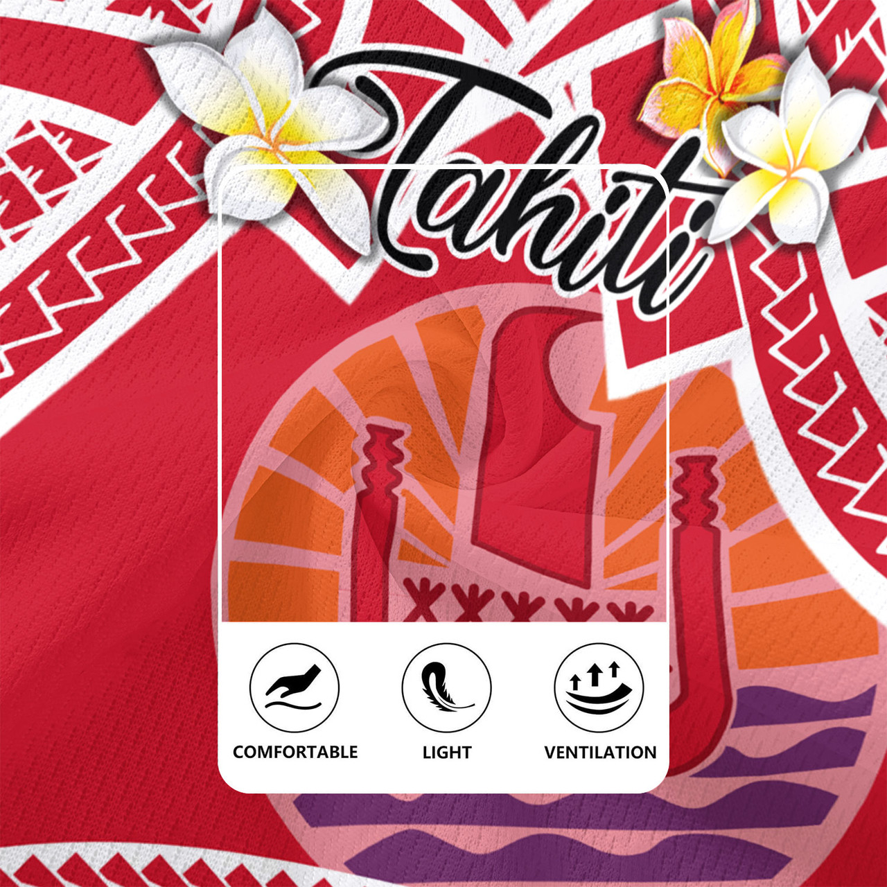 Tahiti Custom Personalised Rugby Jersey Tahitian Plumeria Flowers Mix Tribal Patterns