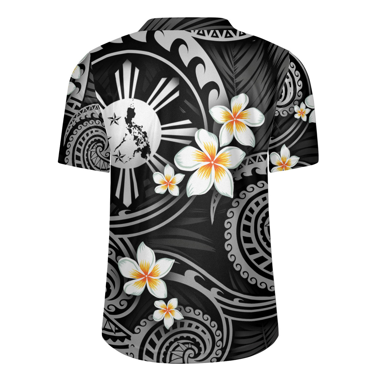 Philippines Filipinos Rugby Jersey Plumeria Flowers Tribal Motif Style