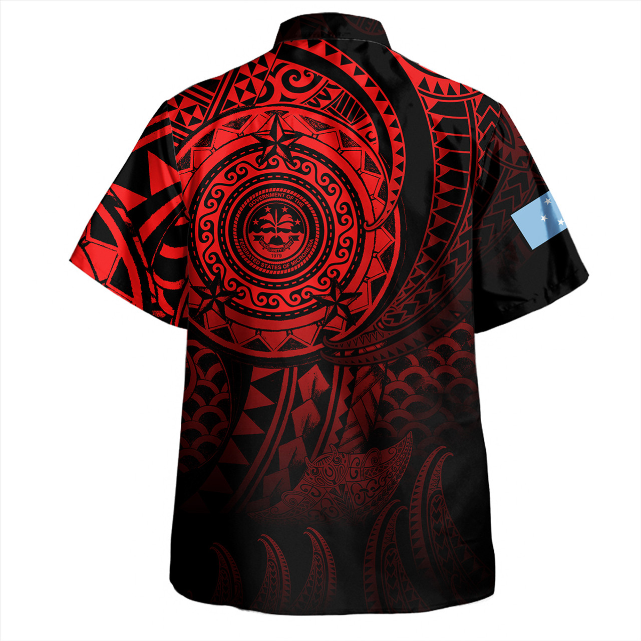 Federated States Of Micronesia Hawaiian Shirt Pearl Of The Pacific Red Polynesian Tattau