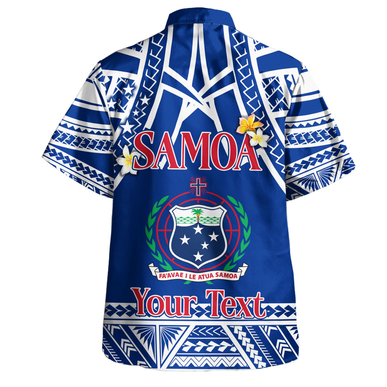 Samoa Custom Personalised Hawaiian Shirt Polynesian Plumeria Flowers Mix Tribal Patterns