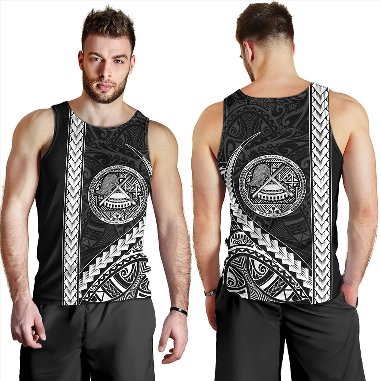 American Samoa Tank Top Samoa Tribal Polynesian Coat Of Arms