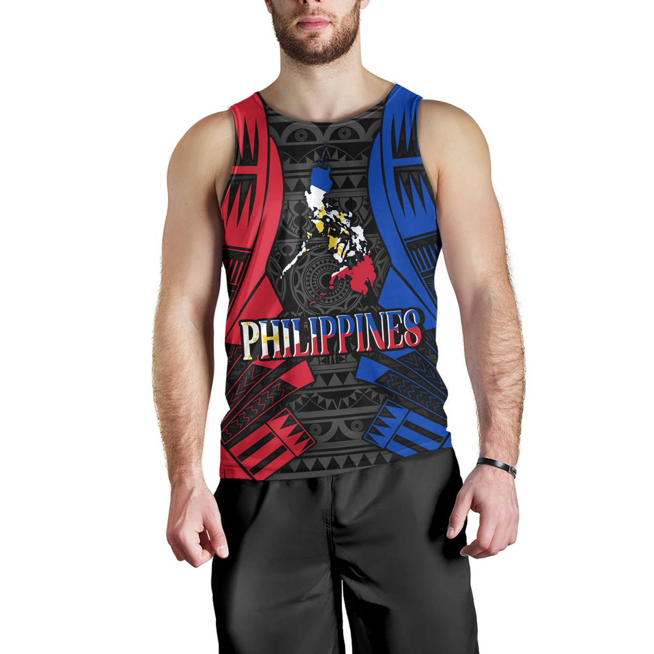 Philippines Filipinos Custom Personalised Tank Top Tattoo Style