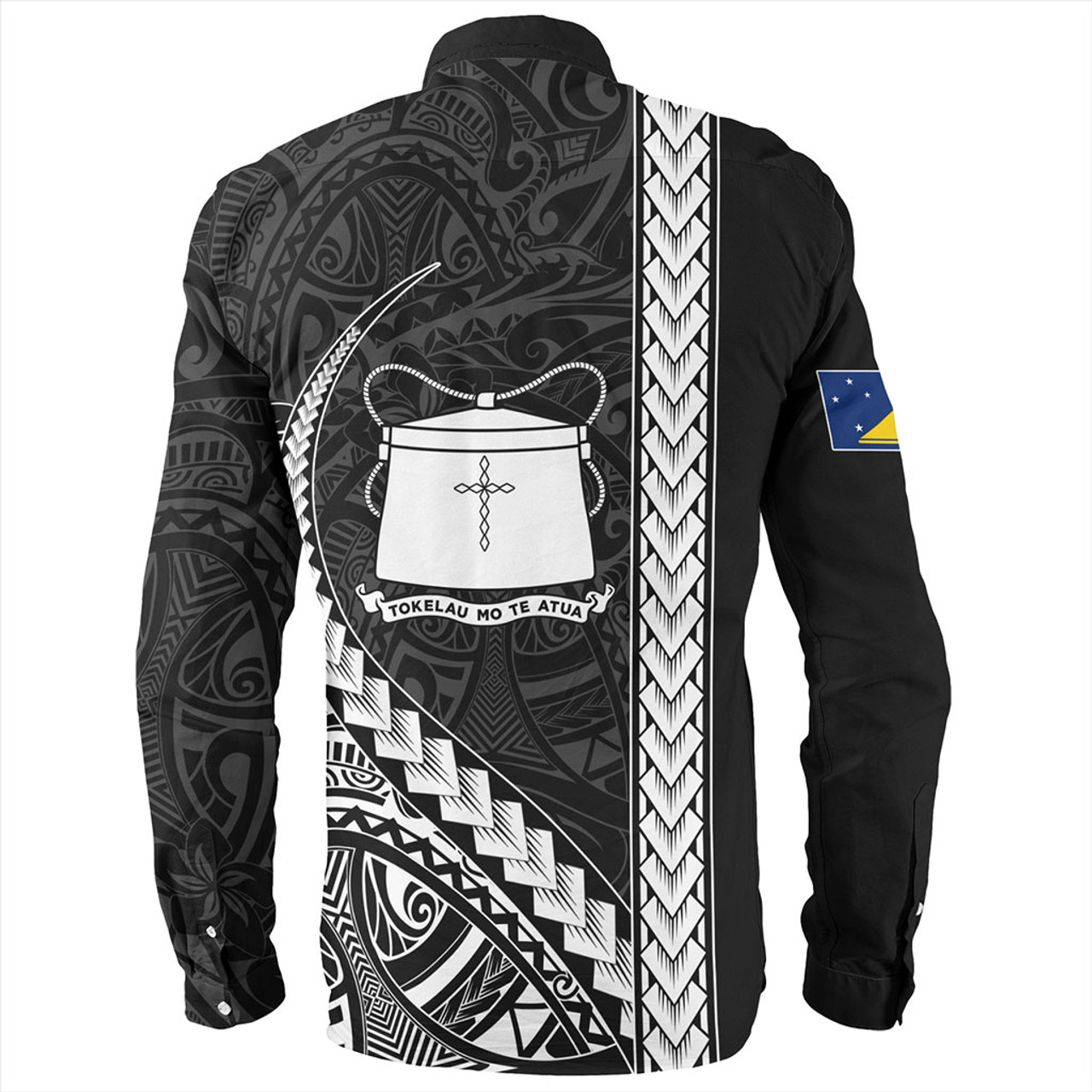 Tokelau Long Sleeve Shirt Tribal Polynesian Coat Of Arms