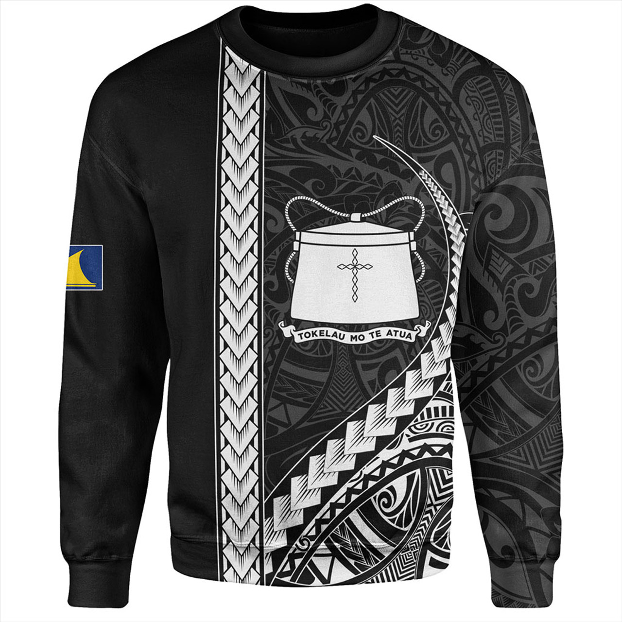 Tokelau Sweatshirt Tribal Polynesian Coat Of Arms