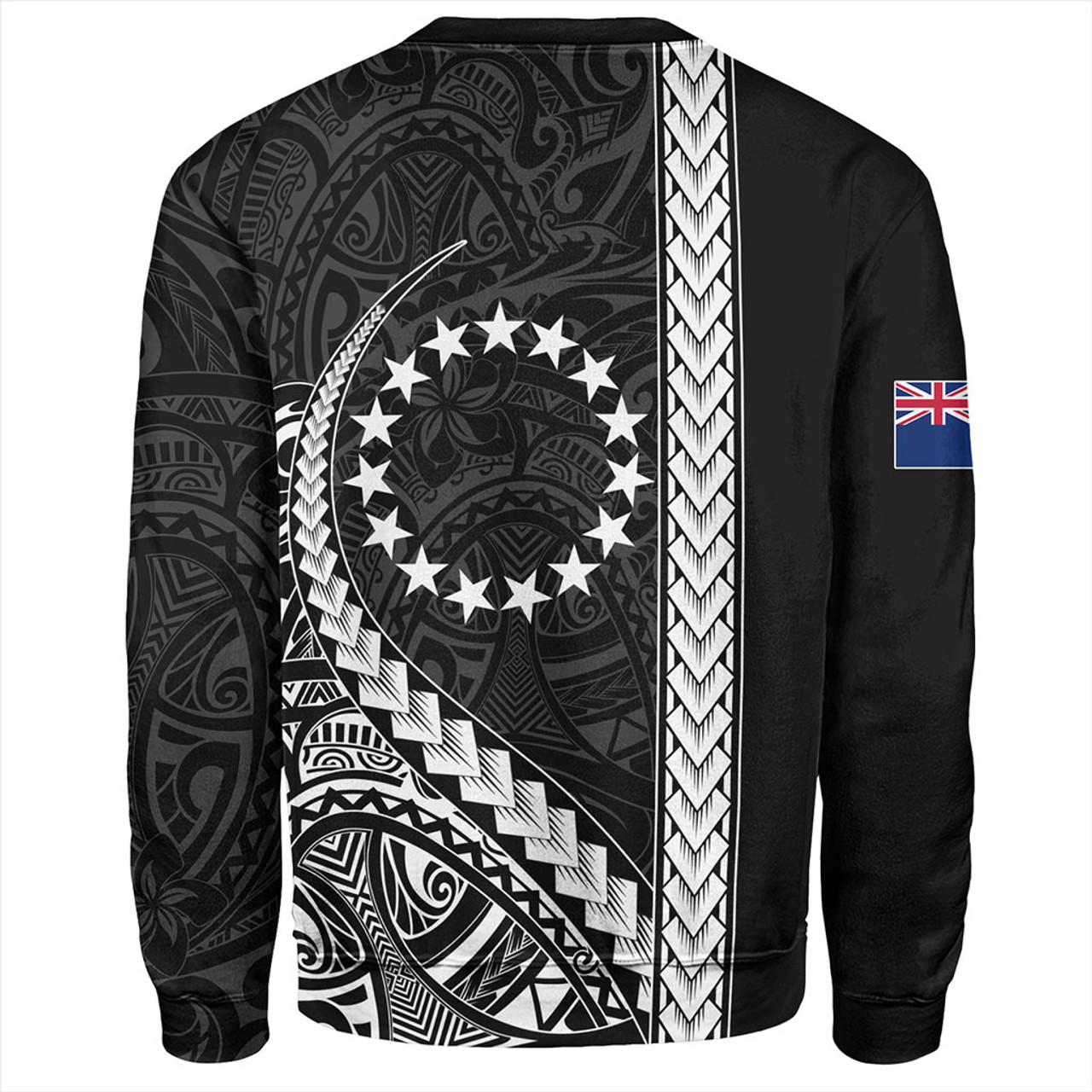 Cook Islands Sweatshirt Tribal Polynesian Coat Of Arms