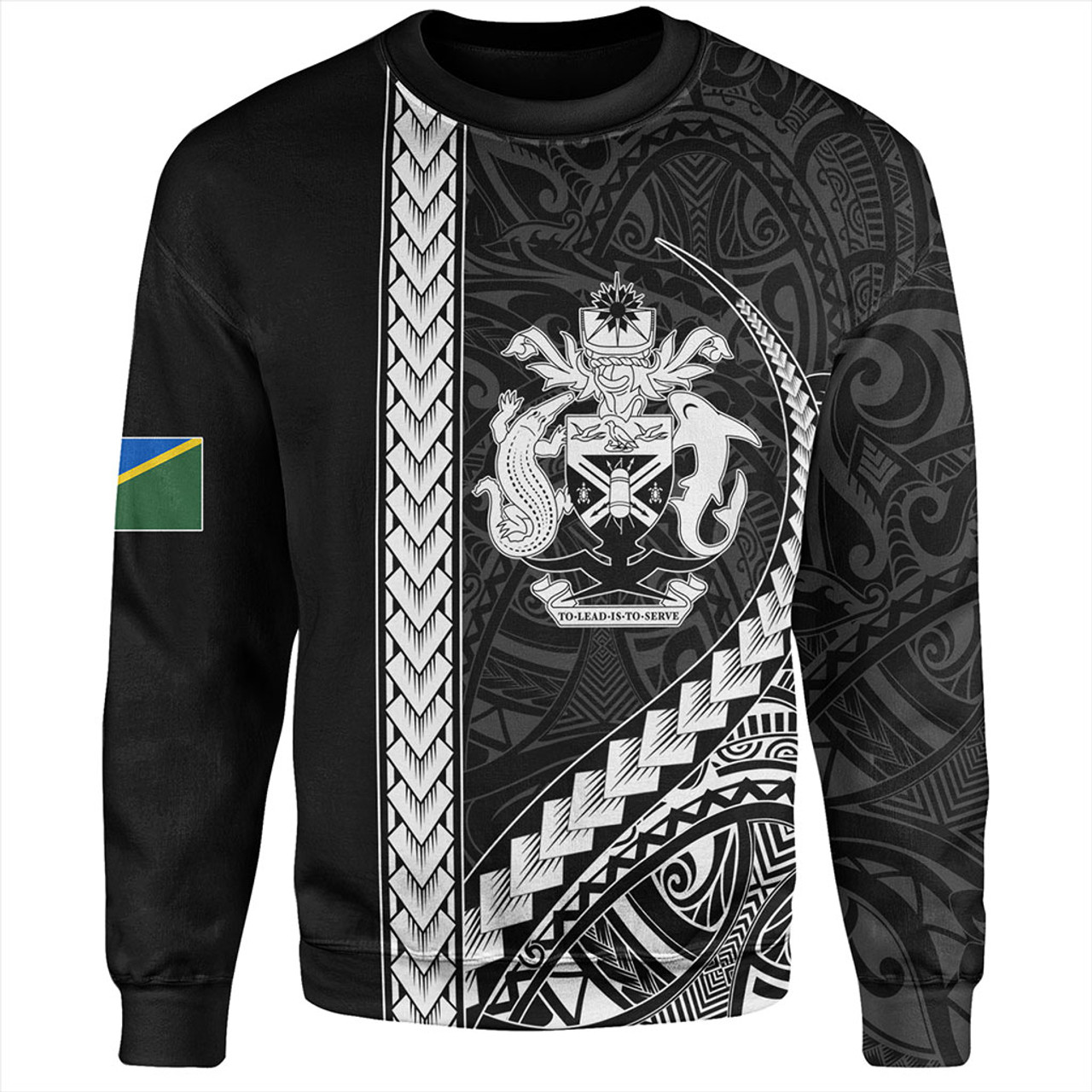 Solomon Islands Sweatshirt Tribal Melanesian Coat Of Arms