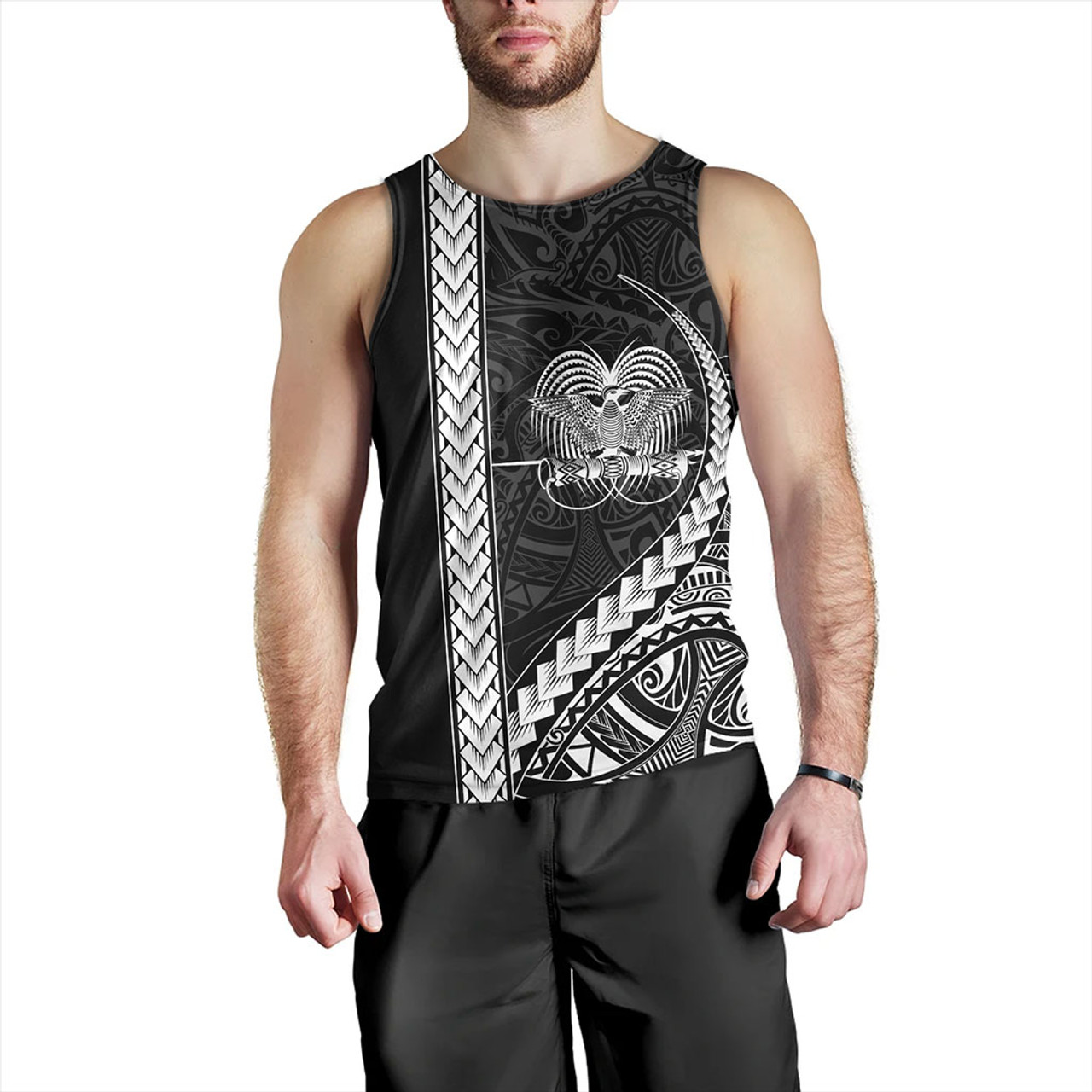 Papua New Guinea Tank Top Tribal Melanesian Coat Of Arms