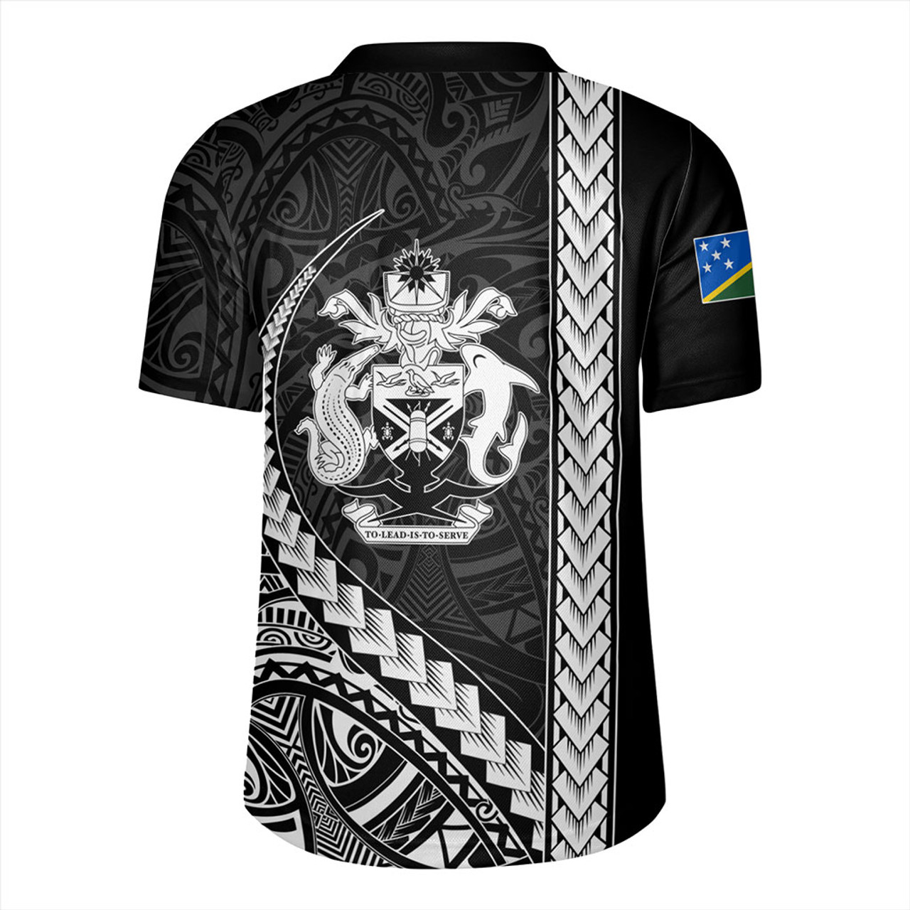 Solomon Islands Rugby Jersey Tribal Melanesian Coat Of Arms