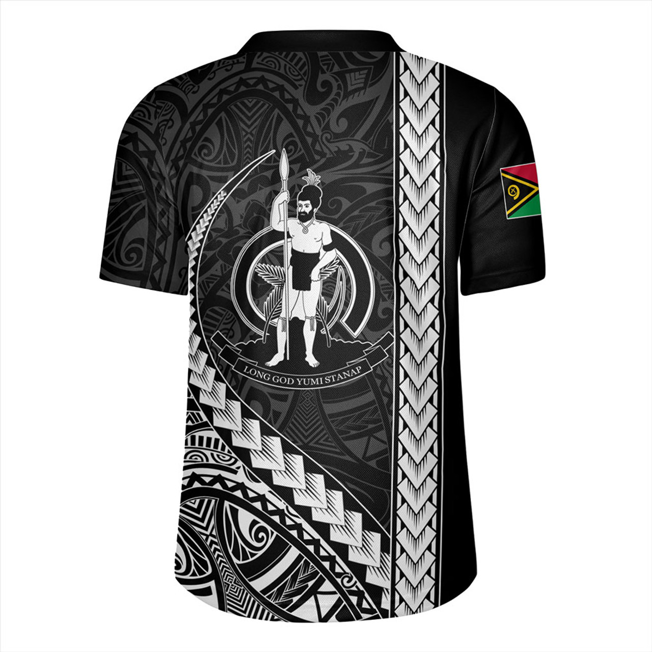 Vanuatu Rugby Jersey Tribal Melanesian Coat Of Arms