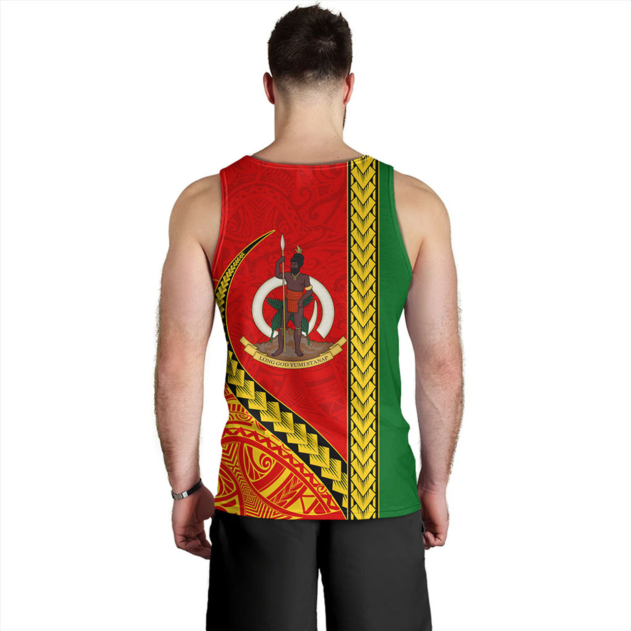 Vanuatu Tank Top Tribal Melanesian Flag And Coat Of Arms