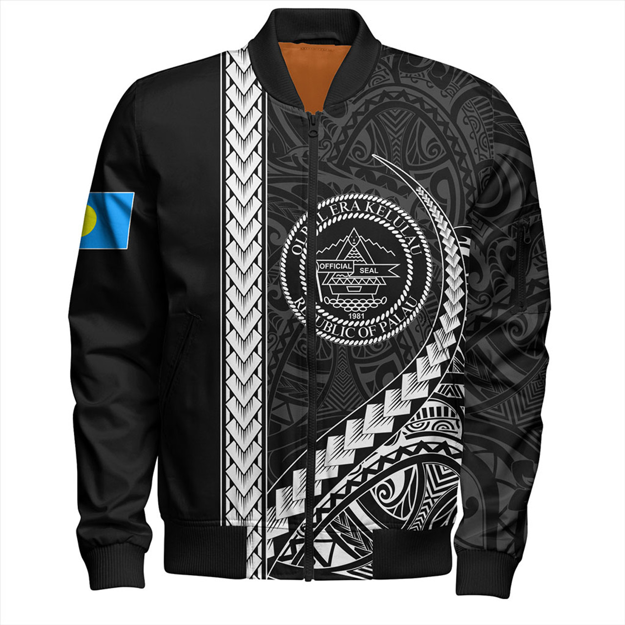 Palau Bomber Jacket Tribal Micronesian Coat Of Arms