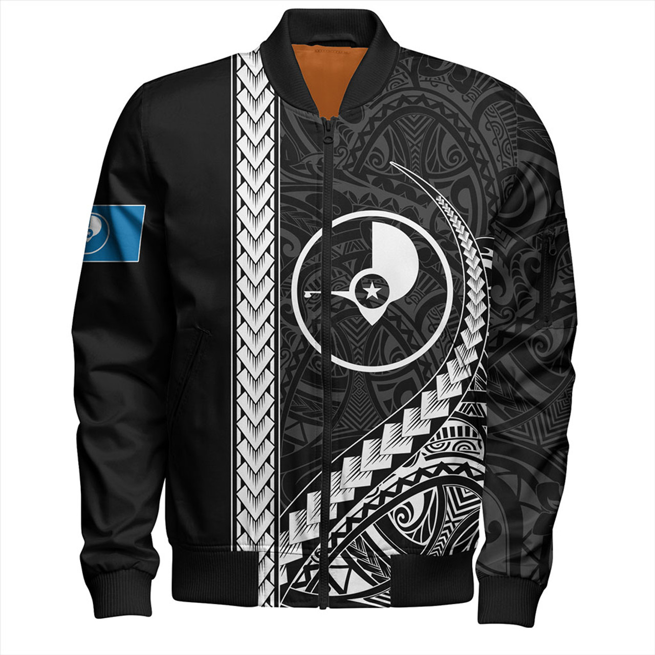 Yap State Bomber Jacket Tribal Micronesian Coat Of Arms