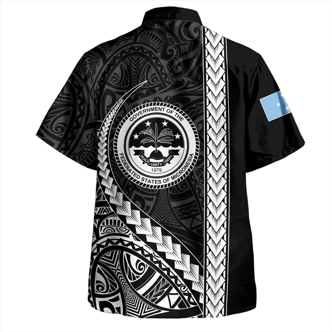 Federated States Of Micronesia Hawaiian Shirt Tribal Micronesian Coat Of Arms