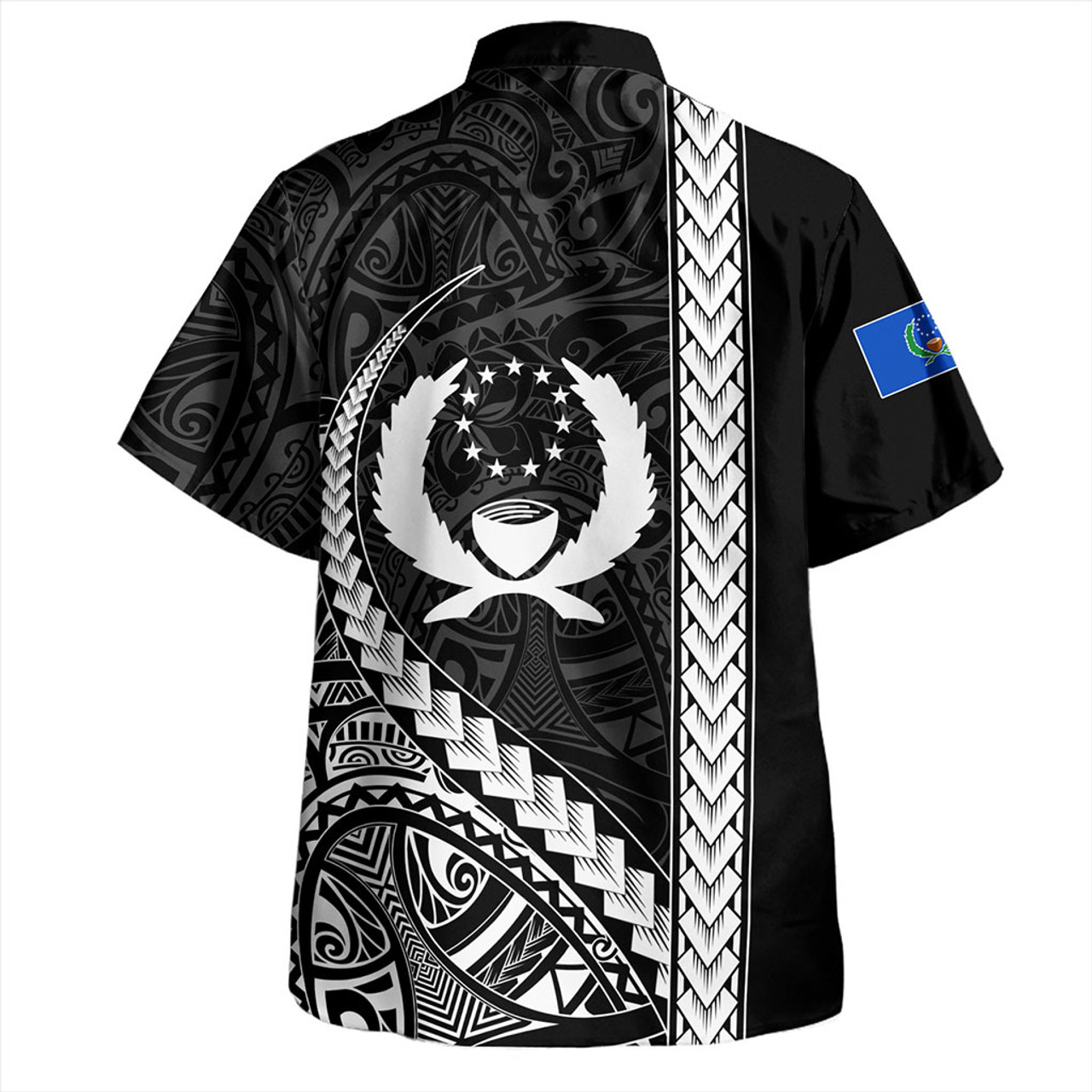 Pohnpei State Hawaiian Shirt Tribal Micronesian Coat Of Arms