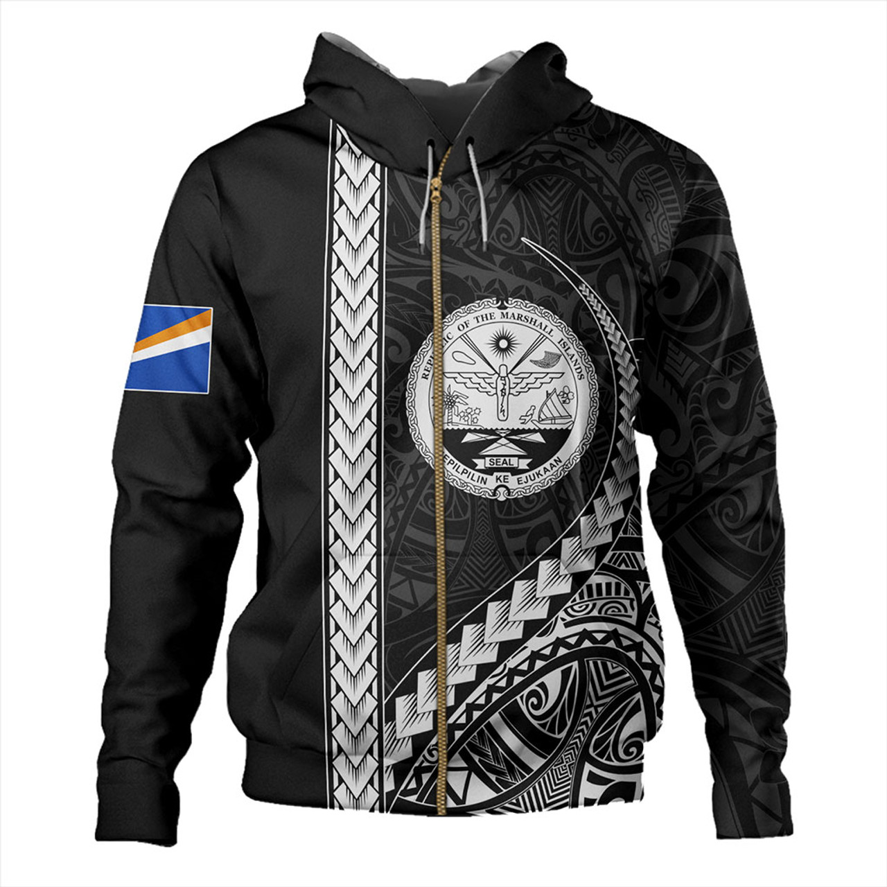 Marshall Islands Hoodie Tribal Micronesian Coat Of Arms