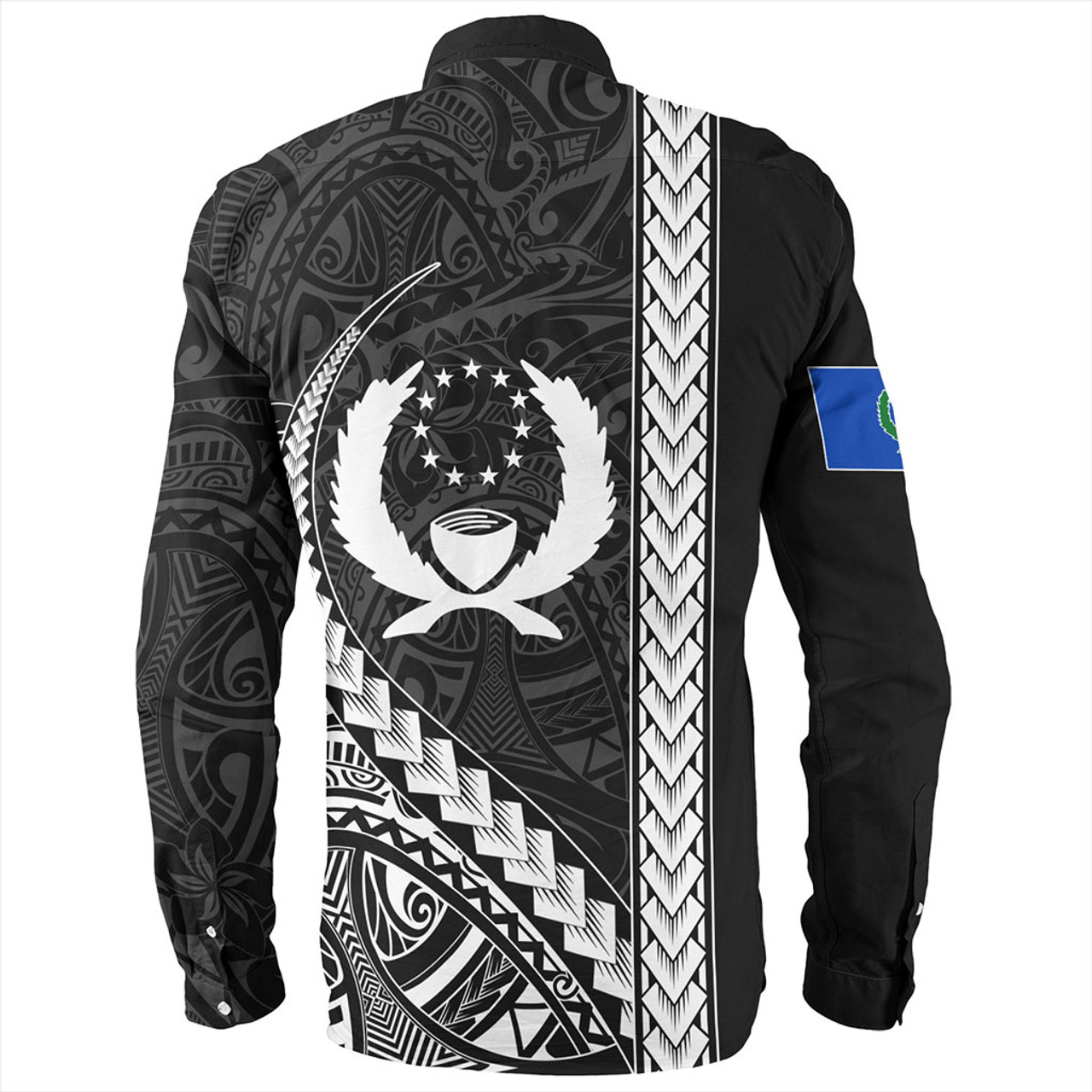 Pohnpei State Long Sleeve Shirt Tribal Micronesian Coat Of Arms