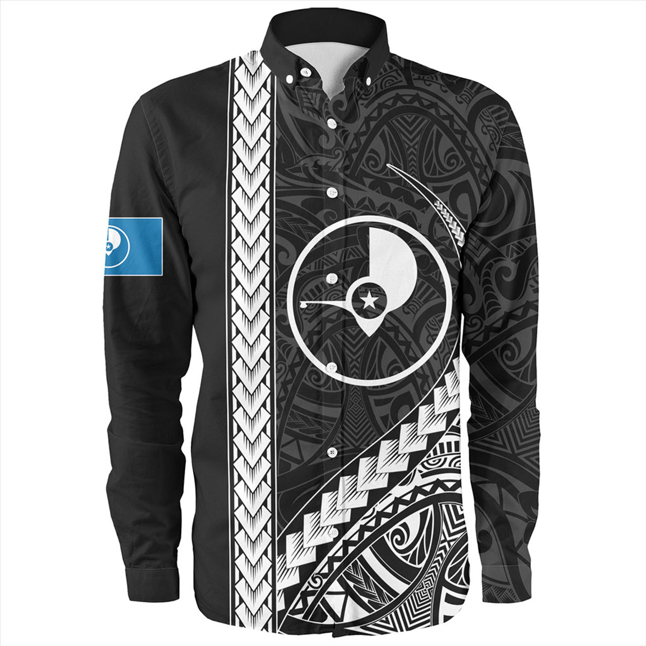 Yap State Long Sleeve Shirt Tribal Micronesian Coat Of Arms