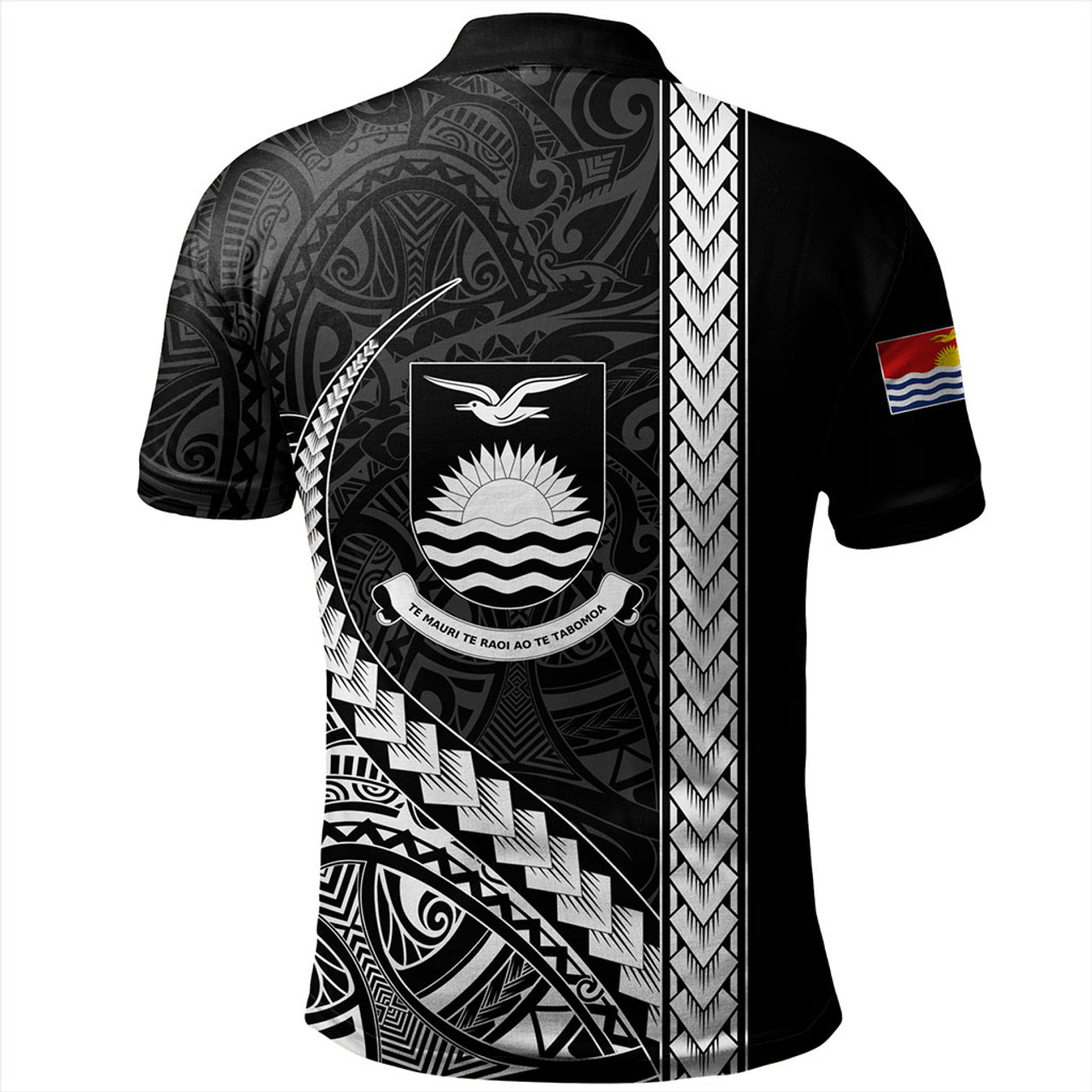 Kiribati Polo Shirt Tribal Micronesian Coat Of Arms