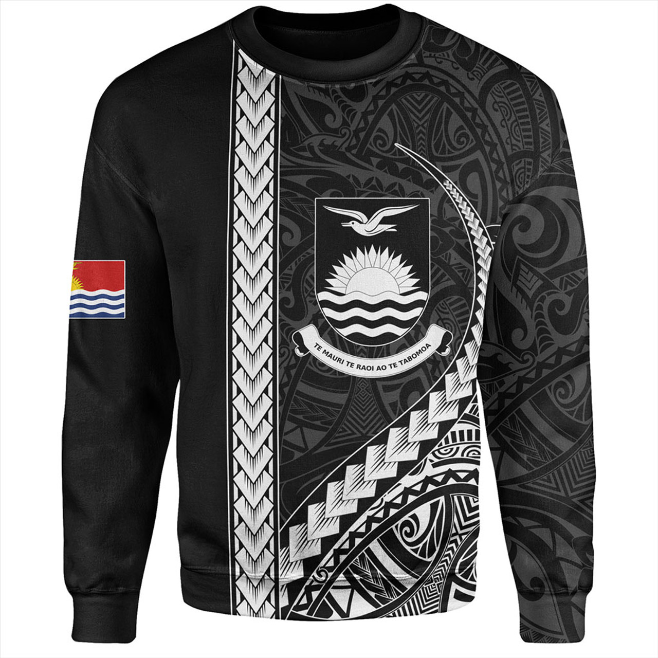 Kiribati Sweatshirt Tribal Micronesian Coat Of Arms